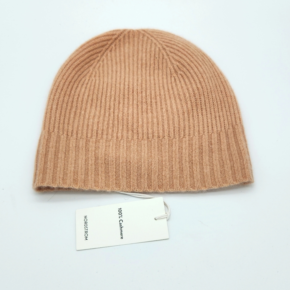 Nordstrom Recycled Cashmere Blend Beanie Beige
